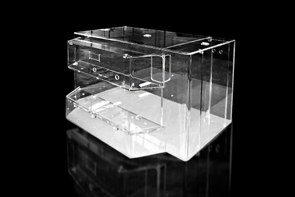 Prototipo macchina da caffe in metacrilato trasparente